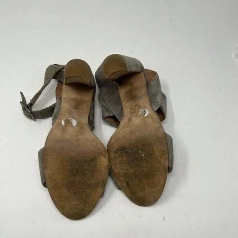 Madewell The Octavia Sandal brown suede heels US6 BoxE